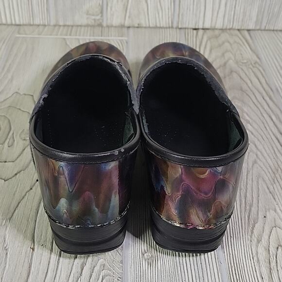 Dansko Mrbled Iridescent Patent Leather Clogs Womens Size 40 US Size 9.5-10 - Picture 5 of 14